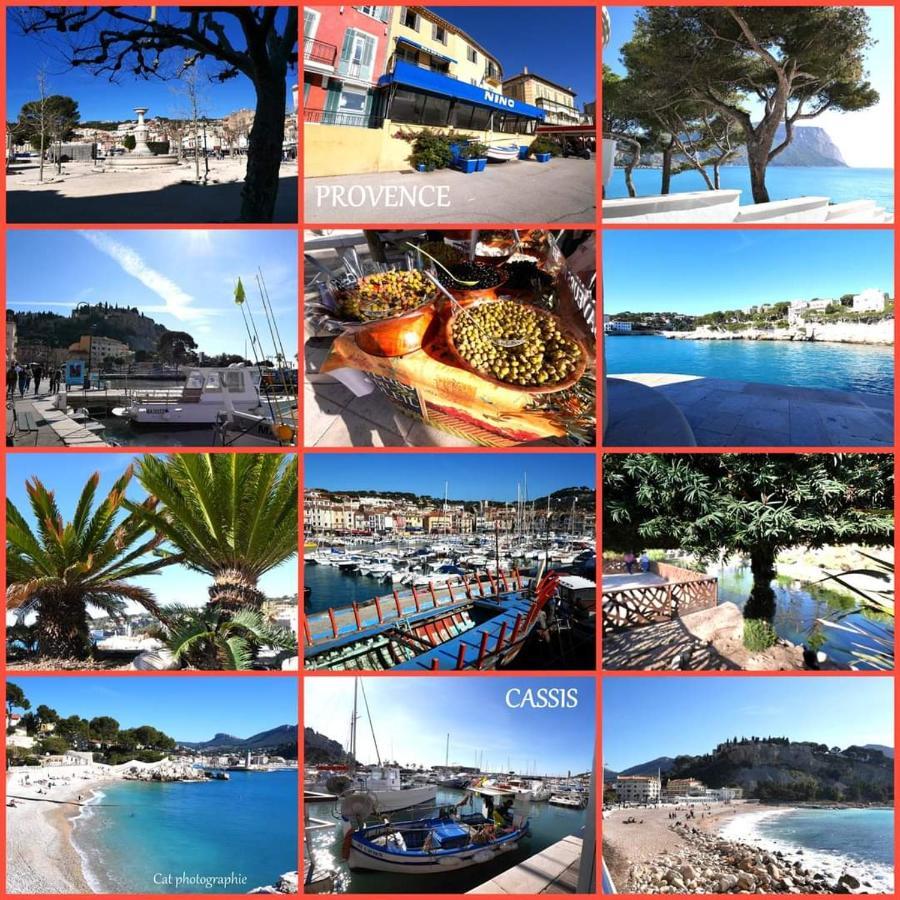 Mon Petit Paradis, Cassis Centre Apt 90 M2, 200 M Mer, Terr Plein Sud, Clim Park Prive Exteriör bild